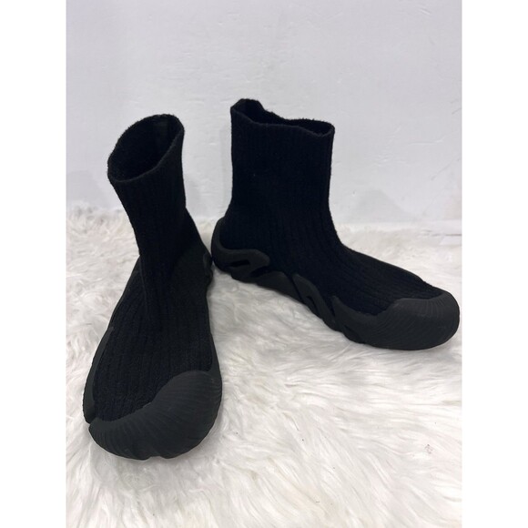 ZARA Men Sock Knit Fabric High-Top Sneakers Black Size US 9 EUR 42 - Picture 9 of 15